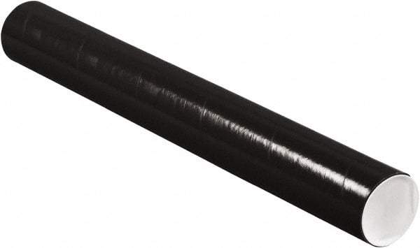 Made in USA - 3" Diam x 24" Long Round Colored Mailing Tubes - 1 Wall, Black - Exact Industrial Supply