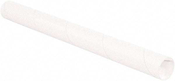 Made in USA - 2" Diam x 20" Long Round White Mailing Tubes - 1 Wall, White - Exact Industrial Supply