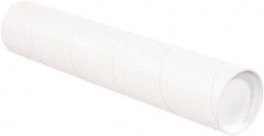 Made in USA - 4" Diam x 12" Long Round White Mailing Tubes - 1 Wall, White - Exact Industrial Supply