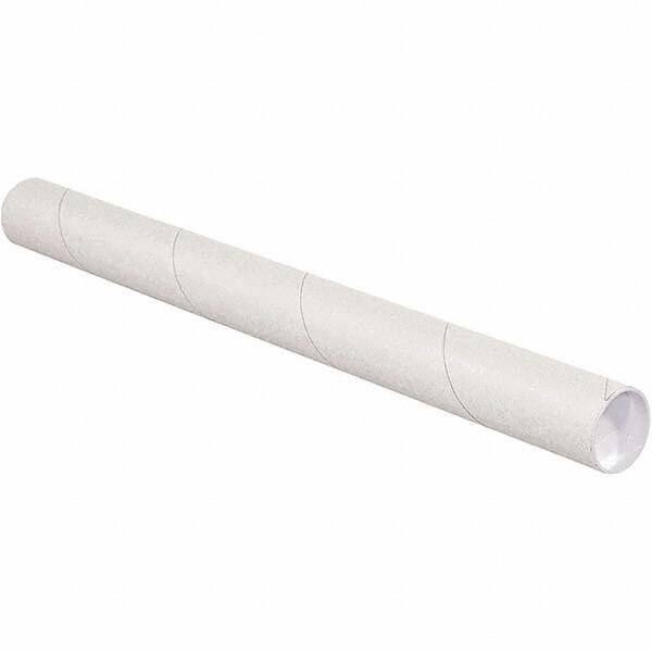Made in USA - 2-1/2" Diam x 30" Long Round White Mailing Tubes - 1 Wall, White - Exact Industrial Supply