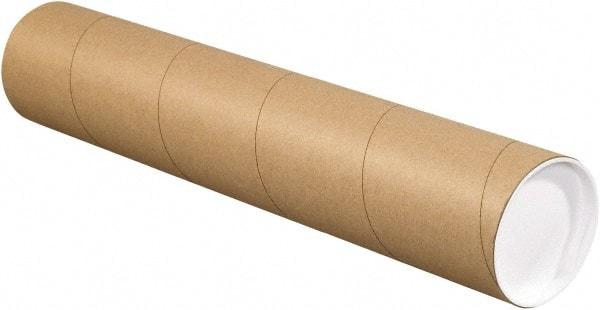 Made in USA - 4" Diam x 18" Long Round Kraft Mailing Tubes - 1 Wall, Kraft (Color) - Exact Industrial Supply