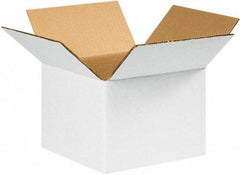 Made in USA - 8" Wide x 8" Long x 6" High Square Corrugated Shipping Box - 1 Wall, White, 65 Lb Capacity - Exact Industrial Supply