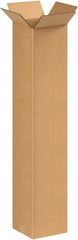 Made in USA - 8" Wide x 8" Long x 40" High Rectangle Corrugated Shipping Box - 1 Wall, Kraft (Color), 65 Lb Capacity - Exact Industrial Supply
