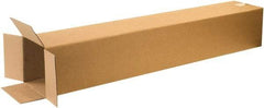 Made in USA - 8" Wide x 8" Long x 48" High Rectangle Corrugated Shipping Box - 1 Wall, Kraft (Color), 65 Lb Capacity - Exact Industrial Supply