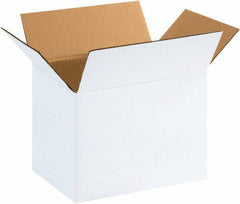 Made in USA - 8-3/4" Wide x 11-3/4" Long x 8-3/4" High Rectangle Corrugated Shipping Box - 1 Wall, White, 65 Lb Capacity - Exact Industrial Supply