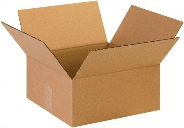 Made in USA - 13" Wide x 13" Long x 6" High Rectangle Corrugated Shipping Box - 1 Wall, Kraft (Color), 65 Lb Capacity - Exact Industrial Supply