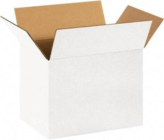 Made in USA - 10" Wide x 14" Long x 10" High Rectangle Corrugated Shipping Box - 1 Wall, White, 65 Lb Capacity - Exact Industrial Supply