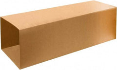 Made in USA - 14" Wide x 14" Long x 40" High Rectangle Telescoping Box - 1 Wall, Kraft (Color), 65 Lb Capacity - Exact Industrial Supply