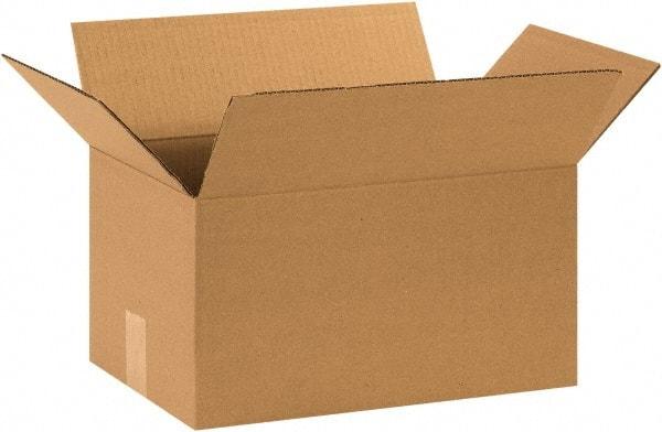 Made in USA - 9" Wide x 15" Long x 8" High Rectangle Corrugated Shipping Box - 1 Wall, Kraft (Color), 65 Lb Capacity - Exact Industrial Supply