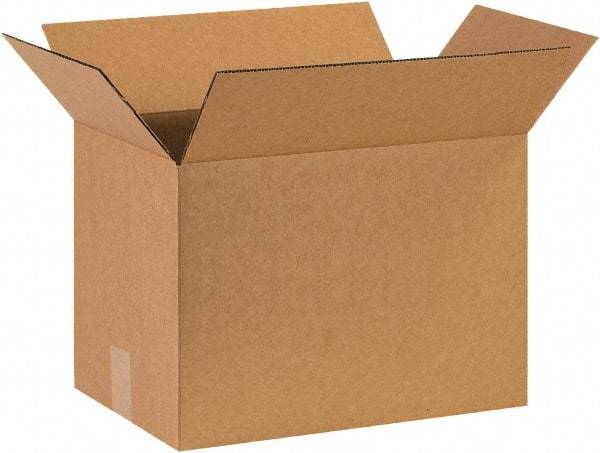 Made in USA - 8" Wide x 16" Long x 12" High Rectangle Corrugated Shipping Box - 1 Wall, Kraft (Color), 65 Lb Capacity - Exact Industrial Supply