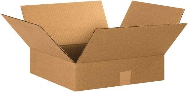 Made in USA - 15" Wide x 15" Long x 4" High Rectangle Corrugated Shipping Box - 1 Wall, Kraft (Color), 65 Lb Capacity - Exact Industrial Supply