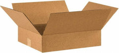 Made in USA - 14" Wide x 16" Long x 4" High Rectangle Corrugated Shipping Box - 1 Wall, Kraft (Color), 65 Lb Capacity - Exact Industrial Supply