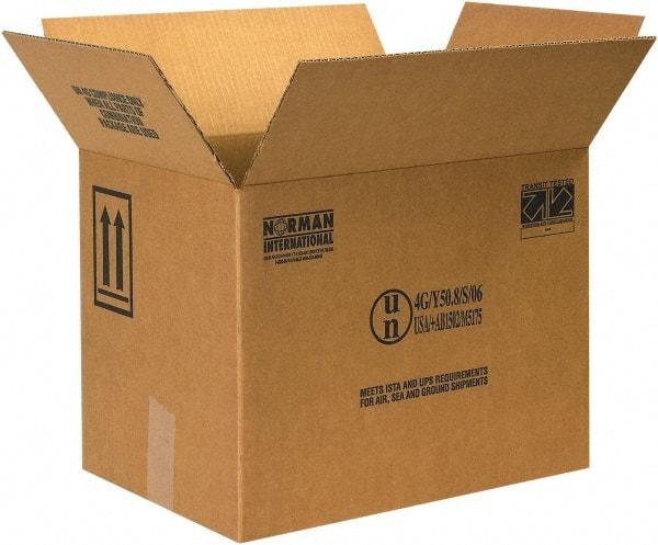 Made in USA - 11-3/8" Wide x 16-3/8" Long x 12-5/16" High Rectangle Corrugated Shipping Box - 1 Wall, Kraft (Color), 95 Lb Capacity - Exact Industrial Supply