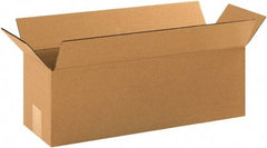 Made in USA - 6" Wide x 18" Long x 6" High Rectangle Corrugated Shipping Box - 1 Wall, Kraft (Color), 65 Lb Capacity - Exact Industrial Supply