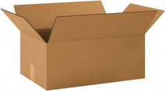 Made in USA - 12" Wide x 20" Long x 8" High Rectangle Corrugated Shipping Box - 1 Wall, Kraft (Color), 65 Lb Capacity - Exact Industrial Supply