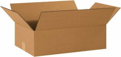 Made in USA - 12" Wide x 20" Long x 6" High Rectangle Corrugated Shipping Box - 1 Wall, Kraft (Color), 65 Lb Capacity - Exact Industrial Supply