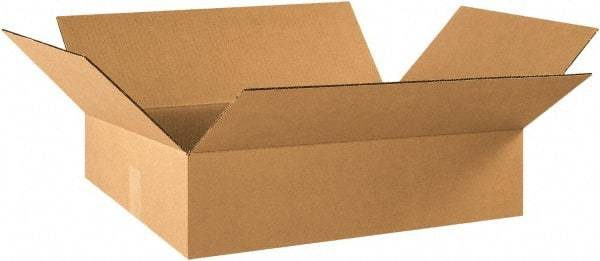 Made in USA - 15-5/8" Wide x 21-3/8" Long x 6-3/8" High Rectangle Corrugated Shipping Box - 1 Wall, Kraft (Color), 65 Lb Capacity - Exact Industrial Supply