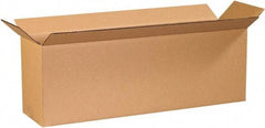 Made in USA - 6" Wide x 24" Long x 8" High Rectangle Corrugated Shipping Box - 1 Wall, Kraft (Color), 65 Lb Capacity - Exact Industrial Supply