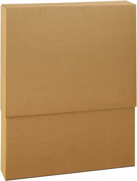 Made in USA - 8-3/4" Wide x 24-3/4" Long x 57" High Rectangle Telescoping Box - 2 Walls, Kraft (Color), 100 Lb Capacity - Exact Industrial Supply
