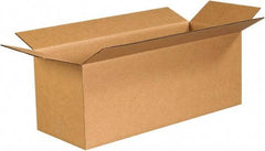 Made in USA - 9" Wide x 24" Long x 9" High Rectangle Corrugated Shipping Box - 1 Wall, Kraft (Color), 65 Lb Capacity - Exact Industrial Supply