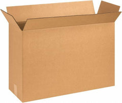 Made in USA - 8-3/8" Wide x 25-1/8" Long x 17-1/2" High Rectangle Corrugated Shipping Box - 1 Wall, Kraft (Color), 65 Lb Capacity - Exact Industrial Supply
