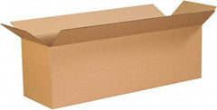 Made in USA - 8" Wide x 26" Long x 8" High Rectangle Corrugated Shipping Box - 1 Wall, Kraft (Color), 65 Lb Capacity - Exact Industrial Supply
