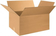 Made in USA - 18" Wide x 32" Long x 12" High Rectangle Corrugated Shipping Box - 1 Wall, Kraft (Color), 65 Lb Capacity - Exact Industrial Supply