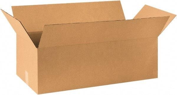 Made in USA - 14" Wide x 30" Long x 10" High Rectangle Corrugated Shipping Box - 1 Wall, Kraft (Color), 65 Lb Capacity - Exact Industrial Supply