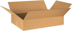 Made in USA - 20" Wide x 30" Long x 6" High Rectangle Corrugated Shipping Box - 1 Wall, Kraft (Color), 65 Lb Capacity - Exact Industrial Supply