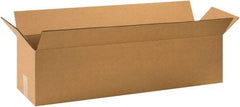 Made in USA - 8" Wide x 32" Long x 8" High Rectangle Corrugated Shipping Box - 1 Wall, Kraft (Color), 65 Lb Capacity - Exact Industrial Supply