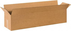 Made in USA - 8" Wide x 36" Long x 8" High Rectangle Corrugated Shipping Box - 1 Wall, Kraft (Color), 65 Lb Capacity - Exact Industrial Supply