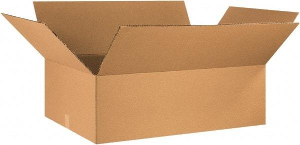 Made in USA - 18" Wide x 36" Long x 12" High Rectangle Heavy Duty Corrugated Box - 2 Walls, Kraft (Color), 100 Lb Capacity - Exact Industrial Supply
