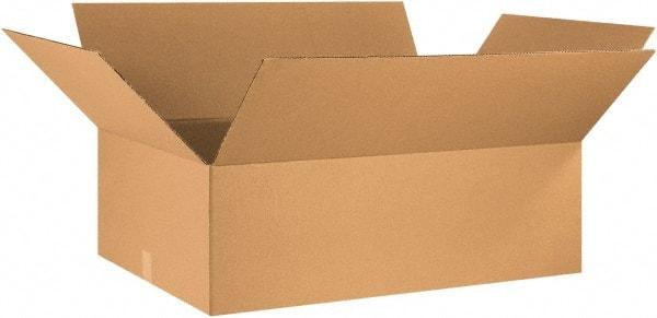 Made in USA - 24" Wide x 36" Long x 10" High Rectangle Corrugated Shipping Box - 1 Wall, Kraft (Color), 65 Lb Capacity - Exact Industrial Supply
