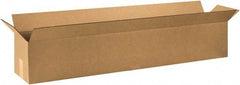 Made in USA - 8" Wide x 48" Long x 8" High Rectangle Corrugated Shipping Box - 1 Wall, Kraft (Color), 65 Lb Capacity - Exact Industrial Supply