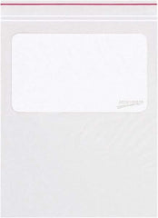 Minigrip - 9 x 12", 2 mil Minigrip White Block Reclosable Polybags - Clear - Exact Industrial Supply