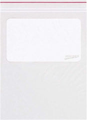 Minigrip - 6 x 9", 2 mil Minigrip White Block Reclosable Polybags - Clear - Exact Industrial Supply