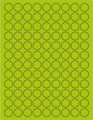 Tape Logic - 3/4" Long, Fluorescent Green Paper Laser Label - For Laser Printers - Exact Industrial Supply