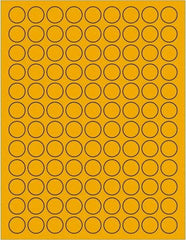 Tape Logic - 3/4" Long, Fluorescent Orange Paper Laser Label - For Laser Printers - Exact Industrial Supply