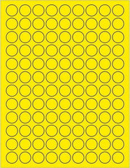Tape Logic - 3/4" Long, Fluorescent Yellow Paper Laser Label - For Laser Printers - Exact Industrial Supply