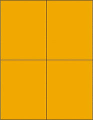 Tape Logic - 5-1/2" Long, Fluorescent Orange Paper Laser Label - For Laser Printers - Exact Industrial Supply