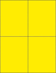 Tape Logic - 5-1/2" Long, Fluorescent Yellow Paper Laser Label - For Laser Printers - Exact Industrial Supply