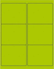 Tape Logic - 4" Long, Fluorescent Green Paper Laser Label - For Laser Printers - Exact Industrial Supply