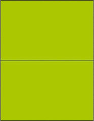 Tape Logic - 8-1/2" Long, Fluorescent Green Paper Laser Label - For Laser Printers - Exact Industrial Supply