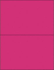 Tape Logic - 8-1/2" Long, Fluorescent Pink Paper Laser Label - For Laser Printers - Exact Industrial Supply