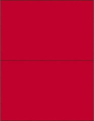 Tape Logic - 8-1/2" Long, Fluorescent Red Paper Laser Label - For Laser Printers - Exact Industrial Supply