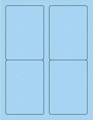 Tape Logic - 5" Long, Pastel Blue Paper Laser Label - For Laser Printers - Exact Industrial Supply