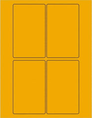 Tape Logic - 5" Long, Fluorescent Orange Paper Laser Label - For Laser Printers - Exact Industrial Supply