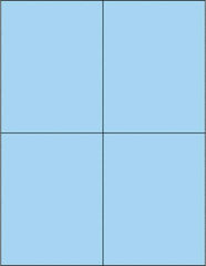 Tape Logic - 5-1/2" Long, Pastel Blue Paper Laser Label - For Laser Printers - Exact Industrial Supply