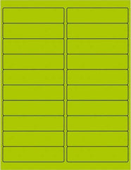 Tape Logic - 4" Long, Fluorescent Green Paper Laser Label - For Laser Printers - Exact Industrial Supply
