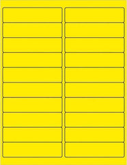 Tape Logic - 4" Long, Fluorescent Yellow Paper Laser Label - For Laser Printers - Exact Industrial Supply